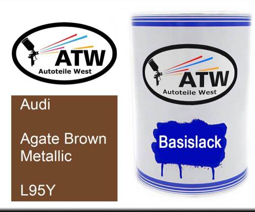 Audi, Agate Brown Metallic, L95Y: 500ml Lackdose, von ATW Autoteile West.